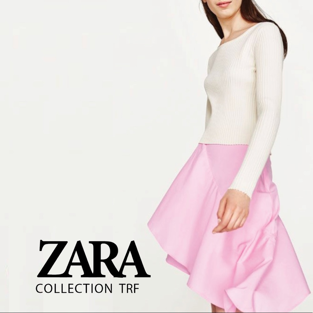 Zara Asymmetrical Ruffle Skirt